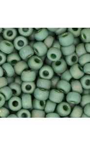 Miyuki rocailles Perlen 6/0 - Opaque glazed frosted rainbow shamrock green 6-4700